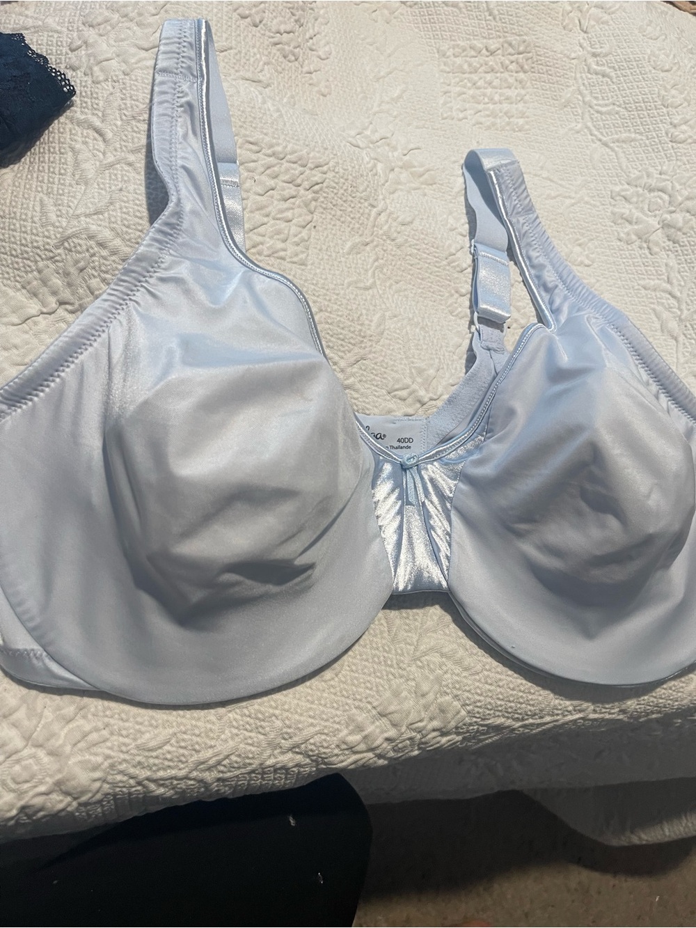 Light Blue Full Coverage Underwire Bra 40DD Back Closure